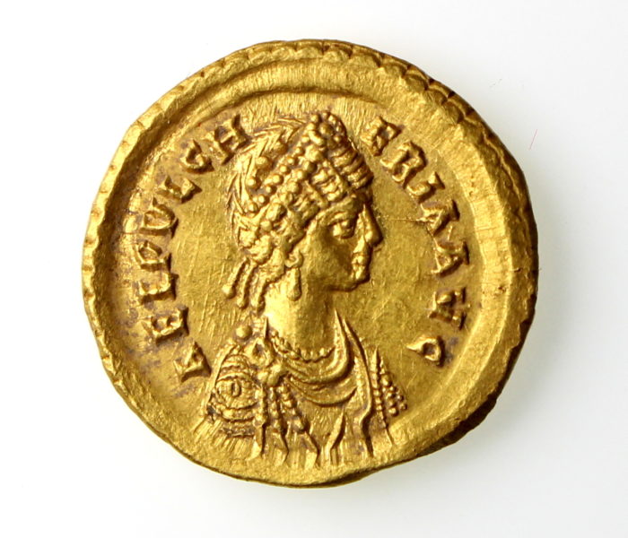 Aelia Pulcheria Gold Tremissis 414-452AD Exceptional -14136