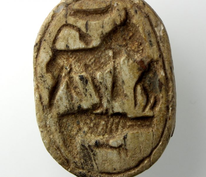 Egyptian Steatite Scarab Amulet - Circa 1500-500 B.C.-14154