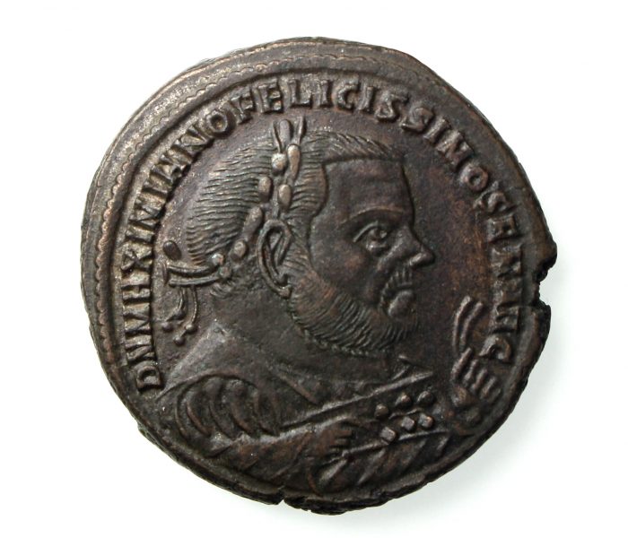 Maximianus Bronze Follis Post Abd. 305-306AD Aquileria -14257