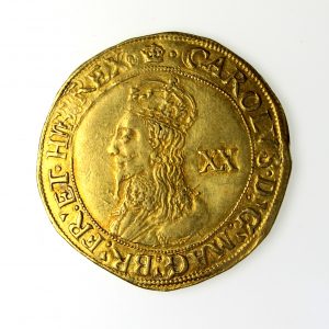 Charles I Gold Unite 1625-1649AD Tower mint Crown mm. -14653