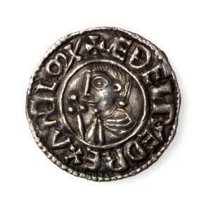 Aethelred II Silver Penny CRVX Type 978-1016AD Bath-14656