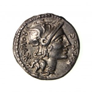 M. Sergius Silus Silver Denarius 116-115BC-14716