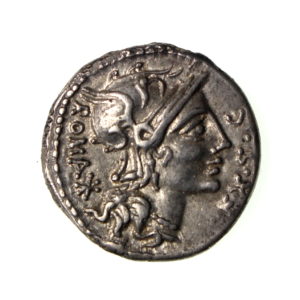 M. Sergius Silus Silver Denarius 116-115BC-14716