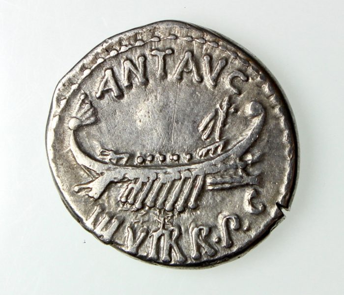 Mark Antony Silver Legionary Denarius c. 31BC Legionary XX-14824