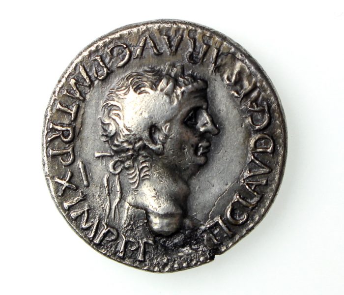 Claudius Silver Plated Denarius 41-54AD DE BRITANNI-14830