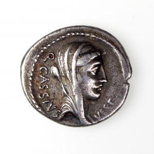 Roman Republic Q. Cassius Longinus Silver Denarius 55BC-14878