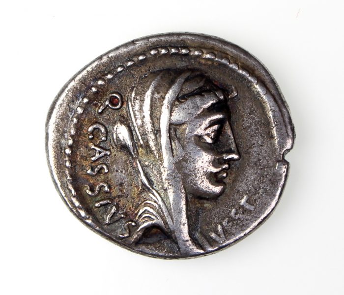 Roman Republic Q. Cassius Longinus Silver Denarius 55BC-14878