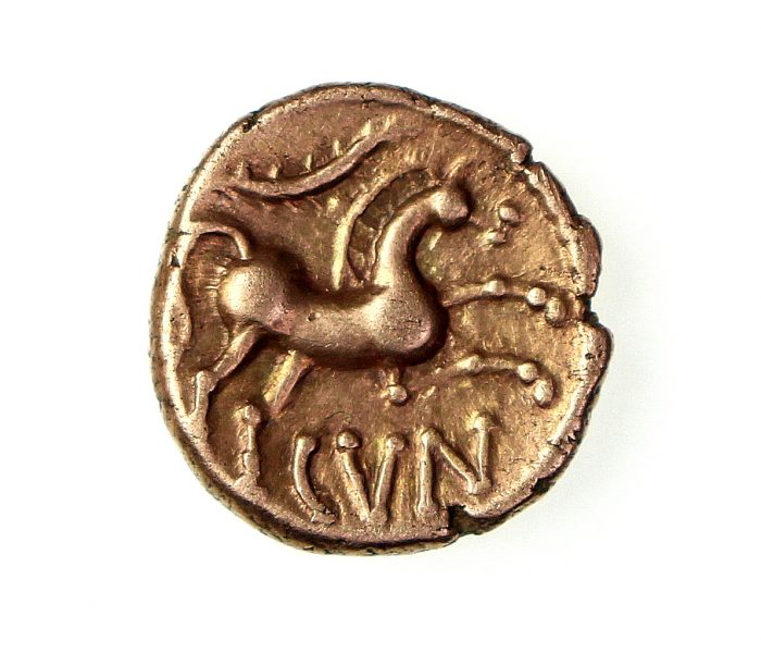 Catuvellauni Cunobelin Gold Quarter Stater Linear Type 8-41AD-14904