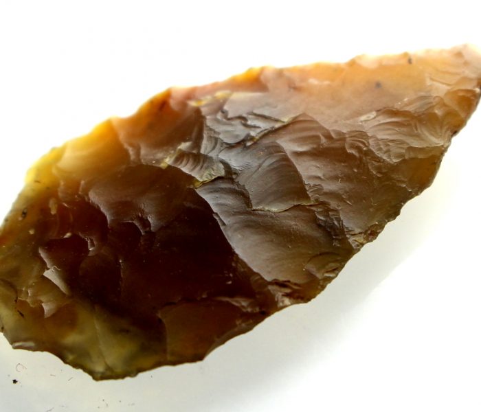 Bronze Age Leaf Shaped Flint Arrowhead-15233