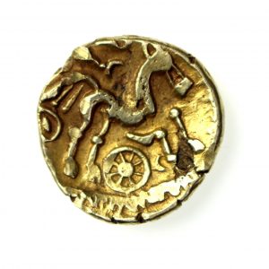Early Uninscribed Gold Stater British Remic QB 1st Century BC-15280