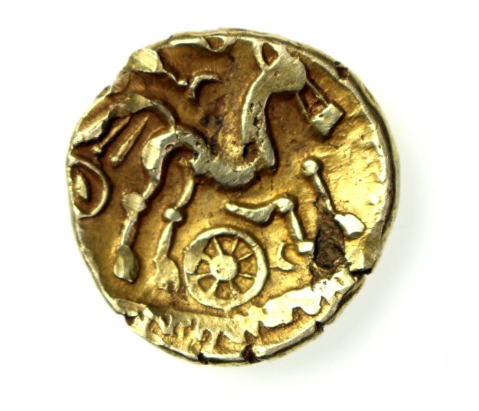 Early Uninscribed Gold Stater British Remic QB 1st Century BC-15280