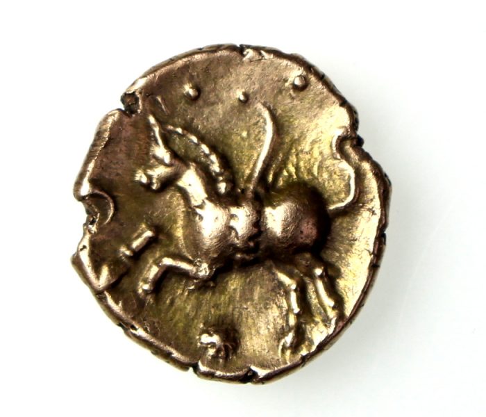 Catuvellauni Tasciovanus Gold Quarter Stater Pegasus 25BC-10AD-15548