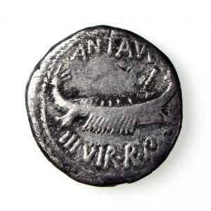 Marc Antony Silver Legionary Denarius Leg II 32-31BC-15592