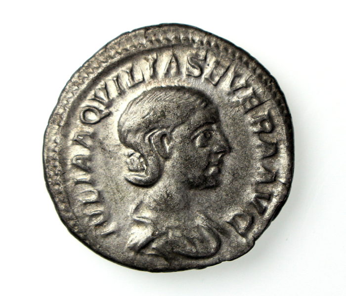 Aquilia Severa w. of Elagabalus Silver Denarius 218-222AD-15596