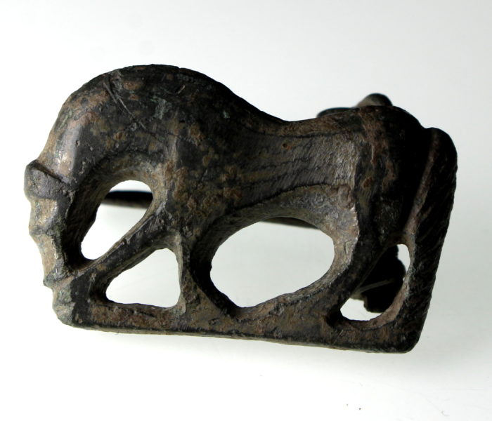 Roman Bronze Zoomorphic Plate Brooch 'Grazing Horse' 2nd/3rd Century AD-15602