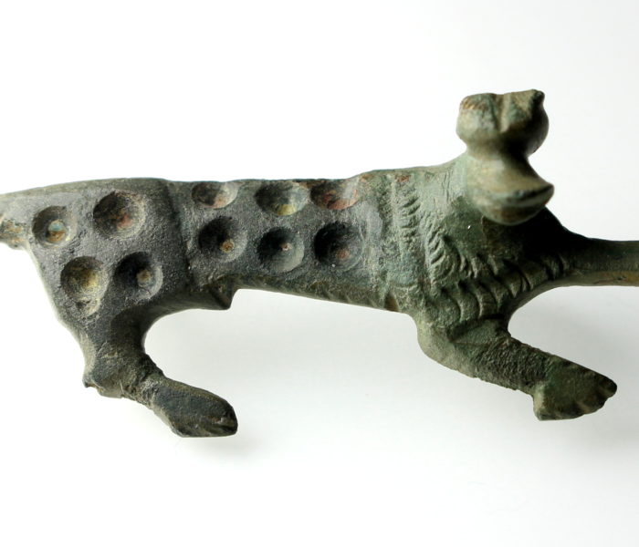 Roman Bronze Zoomorphic Plate Brooch 3D leopard 2nd Century AD-15636