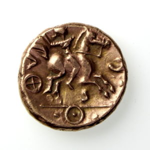 Catuvellauni Tasciovanus Gold Stater 25BC-25AD Warrior Type -15455