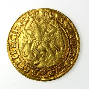 Elizabeth I Gold Angel 1558-1603AD mm. crescent -15523