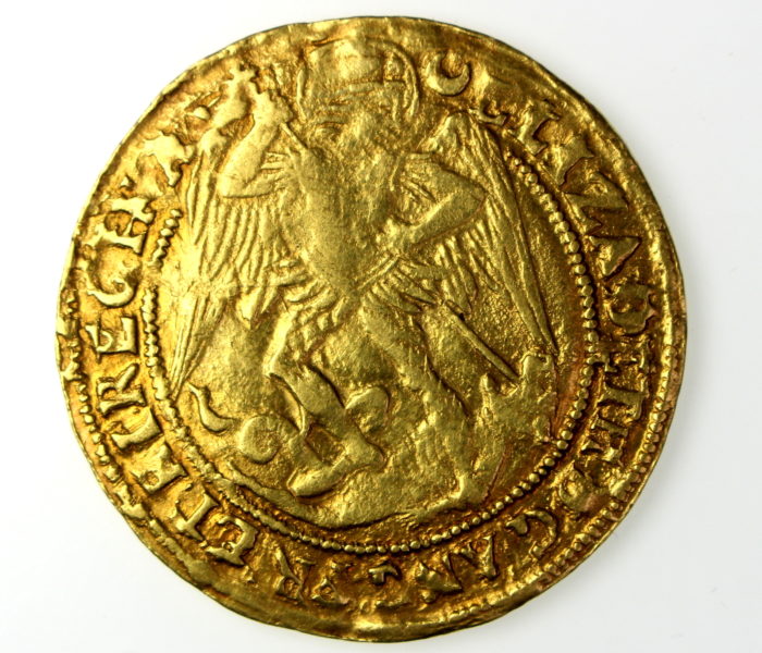 Elizabeth I Gold Angel 1558-1603AD mm. crescent -15523