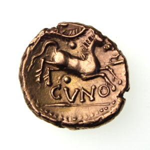 Catuvellauni Cunobelin Gold Stater 8-41AD Plastic B Type exs. Rare -15771