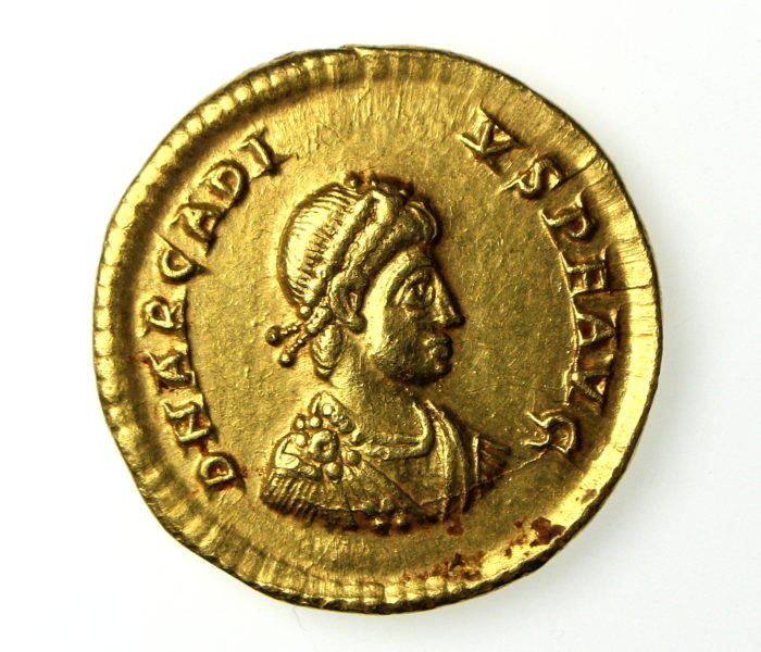 Arcadius Gold Solidus 383-408AD Constantinople -15910