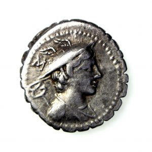 Roman Republic C. Mamilius C.f. Limetanus Silver Denarius 82BC-15831