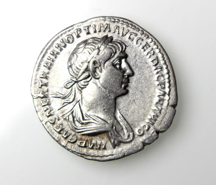 Trajan Silver Denarius 98-117AD scarce portrait-16059