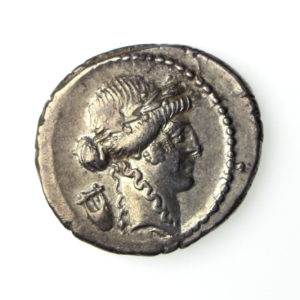 P Clodius Turrinus Silver Denarius 42BC-16125