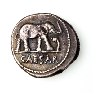 Julius Caesar Silver Denarius 46-45BC-16140