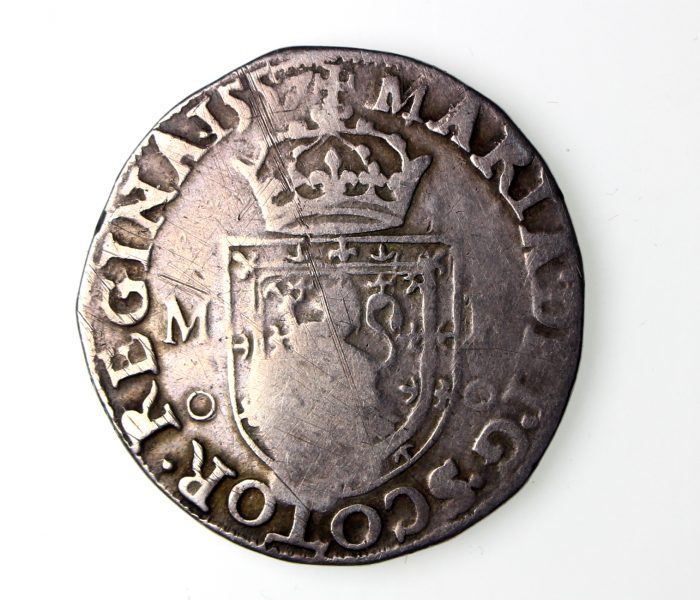 Scotland, Mary Queen of Scots Silver Testoon 1542-1567AD 1st Period Type 3 1577AD-16154