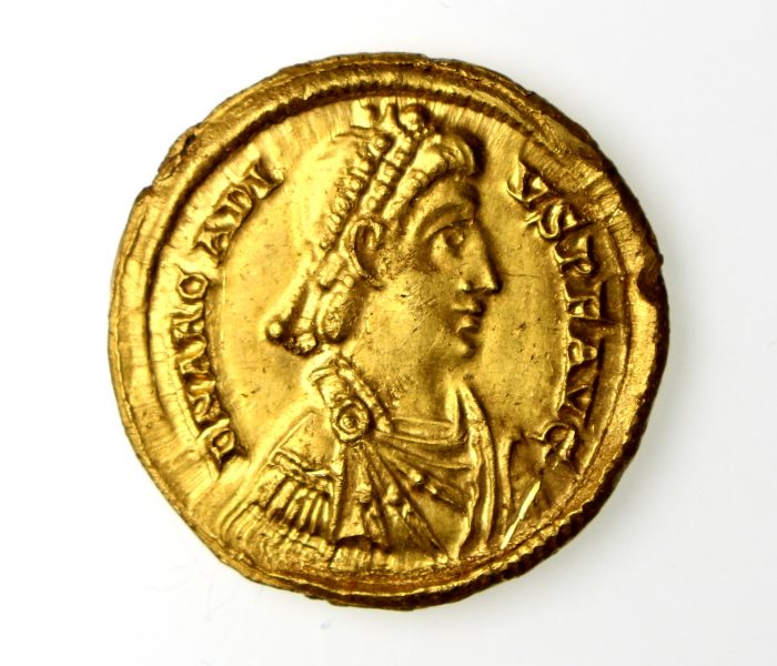 Arcadius Gold Solidus 383-408AD Milan -16203