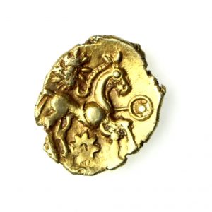 Early Uninscribed Gold Quarter Stater Bognor Cog Wheel 65-45BC Mane Type-16399
