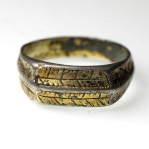 15th Century Silver Gilt Finger Ring -16485