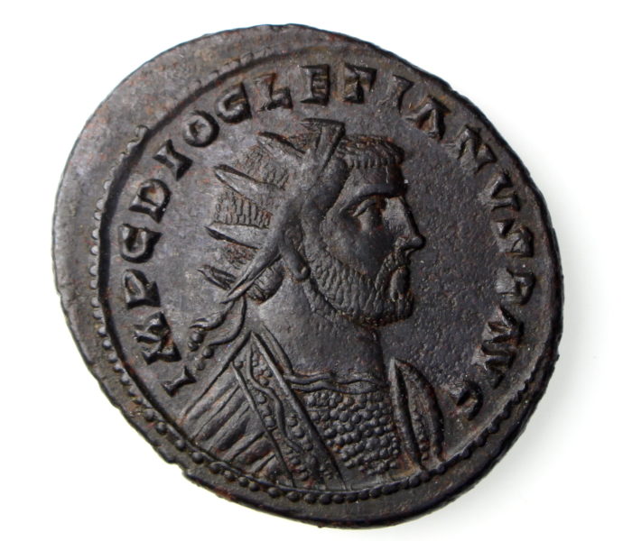 Diocletian Bronze Follis (struck under Carausius) 287-293AD-16514