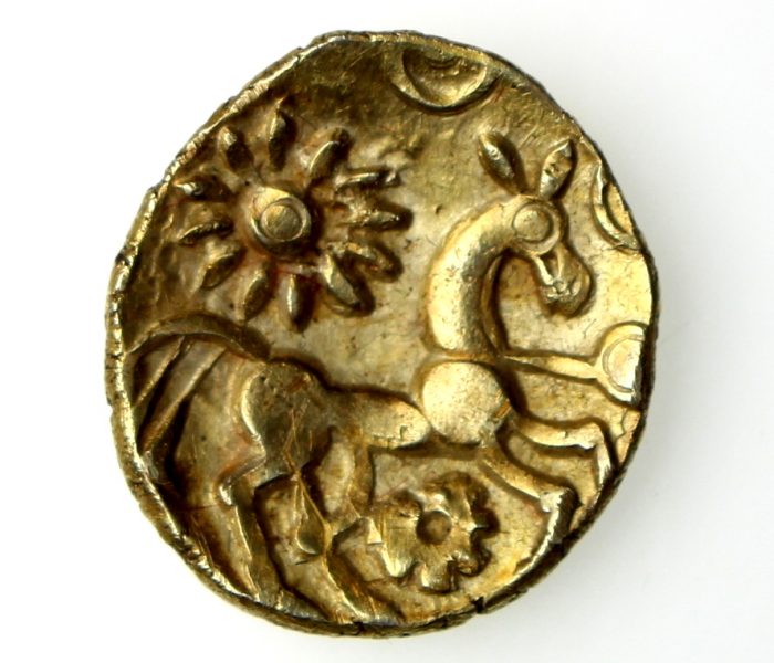 Early Uninscribed Gold Quarter Stater Bognor Cogwheel No Mane Type 65-45BC-16526