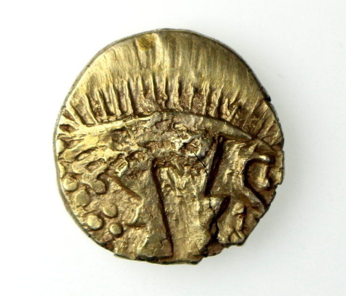 Belgae Gold Quarter Stater Hampshire Thunderbolt 1st Century BC-16531