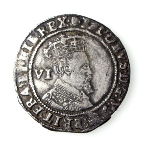 James I Silver Sixpence 2nd Coinage 1603-1625AD 1605AD-16567