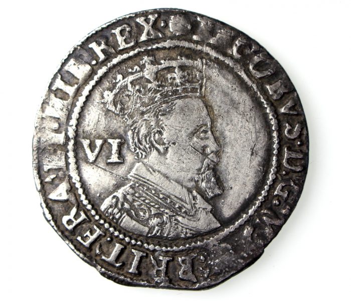 James I Silver Sixpence 2nd Coinage 1603-1625AD 1605AD-16567