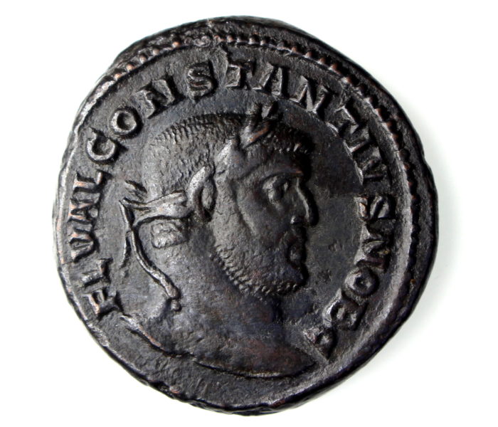 Constantius I Bronze Follis 293-305AD 1st Issue, London ext rare-16611