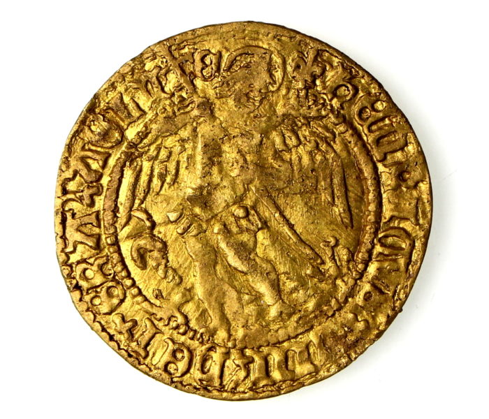 Henry VIII Gold Quarter Angel 1509-1547AD rare-16626