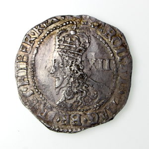 Charles I Silver Shilling 1625-1649AD Oxford, 1644AD rare-16688