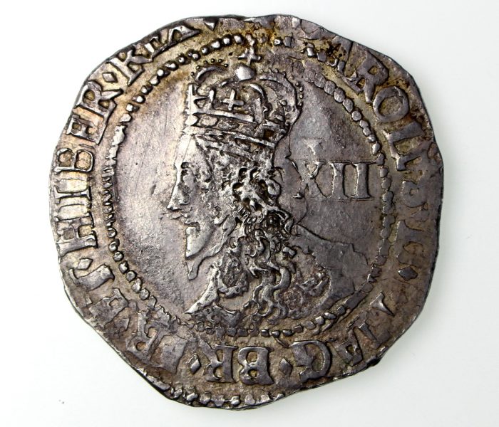 Charles I Silver Shilling 1625-1649AD Oxford, 1644AD rare-16688