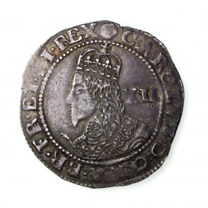Charles I Silver Shilling 1625-49AD Exeter, 1645AD extremely rare -16690