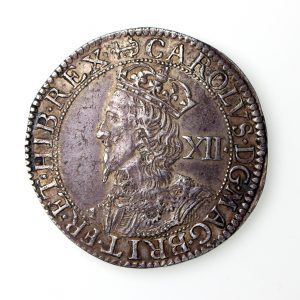 Charles I Silver Shilling 1625-49AD Briots 2nd Issue 1631-9AD NEF-16697