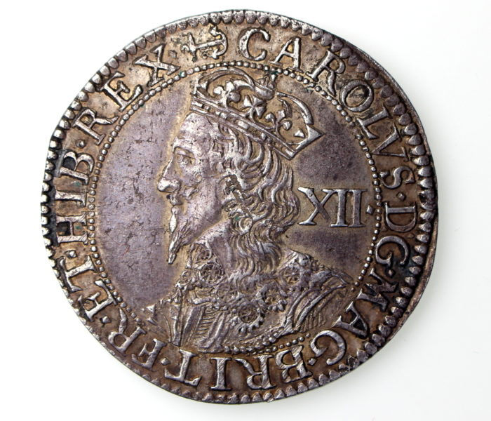 Charles I Silver Shilling 1625-49AD Briots 2nd Issue 1631-9AD NEF-16697