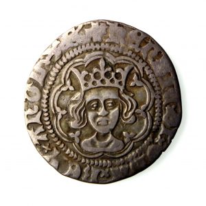 Henry VI Silver Halfgroat 1422-61AD Rosette Mascle London-16898