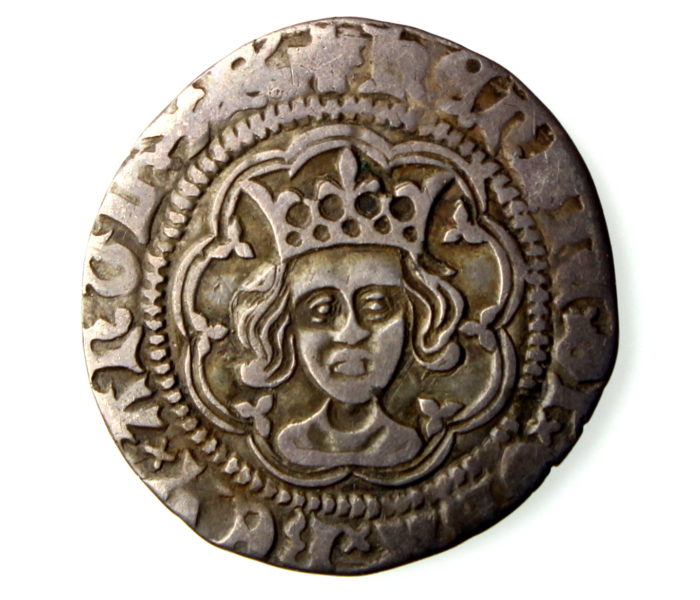 Henry VI Silver Halfgroat 1422-61AD Rosette Mascle London-16898