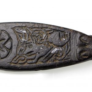 Anglo Saxon Bronze Strap End showing Wonderful Animal Art-16941