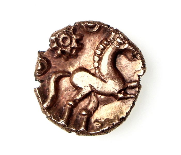 Trinovantes Gold Quarter Stater Gold Tit Type 1st Century BC exc. rare-17009