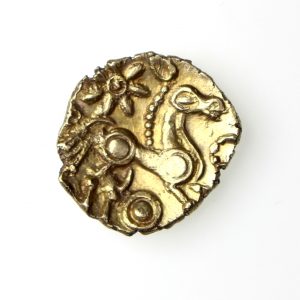 Catuvellauni Gold Stater Raunds Wing 45-40BC ext. rare-17011